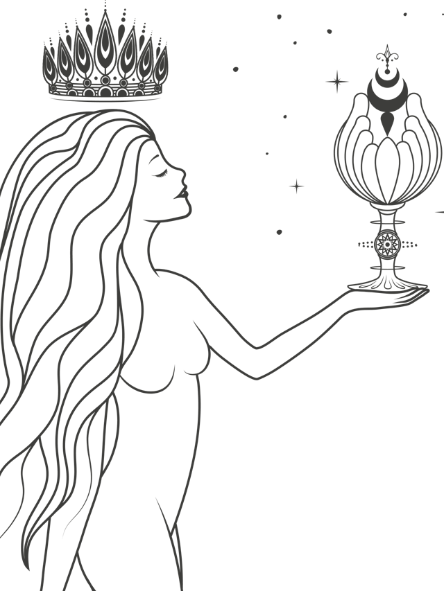 Queen of Cups Tarot Card Cover